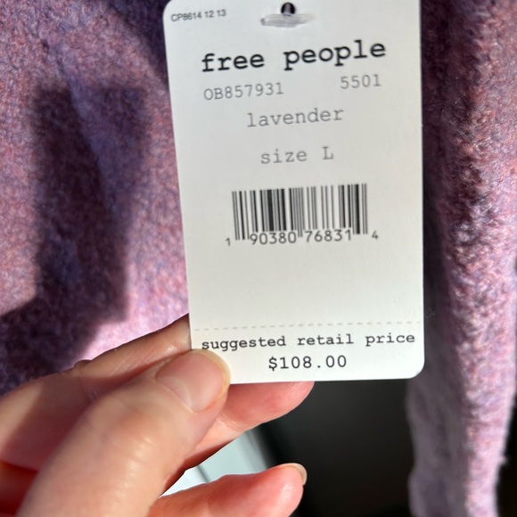 NWT Free People lavender cowl neck sweater - Picture 3 of 5